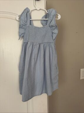 Cat & Jack Powder Blue Smocked Ruffle Strap Dress